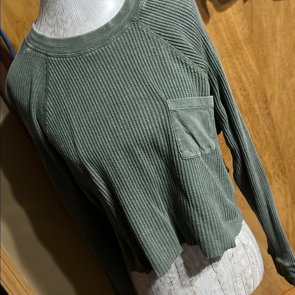 Forever 21 Green Ribbed Top